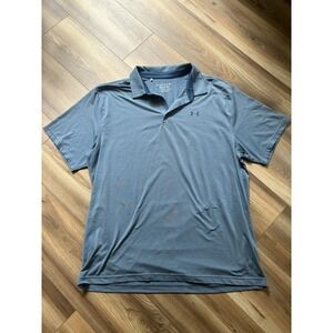 Under Armour Sz XXL Polo Golf Shirt Blue